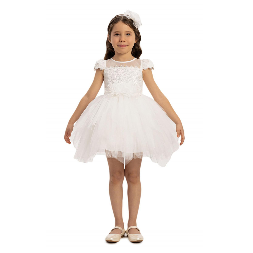 Via Bambino Baby Girl's Sparkle Tulle Dress - White