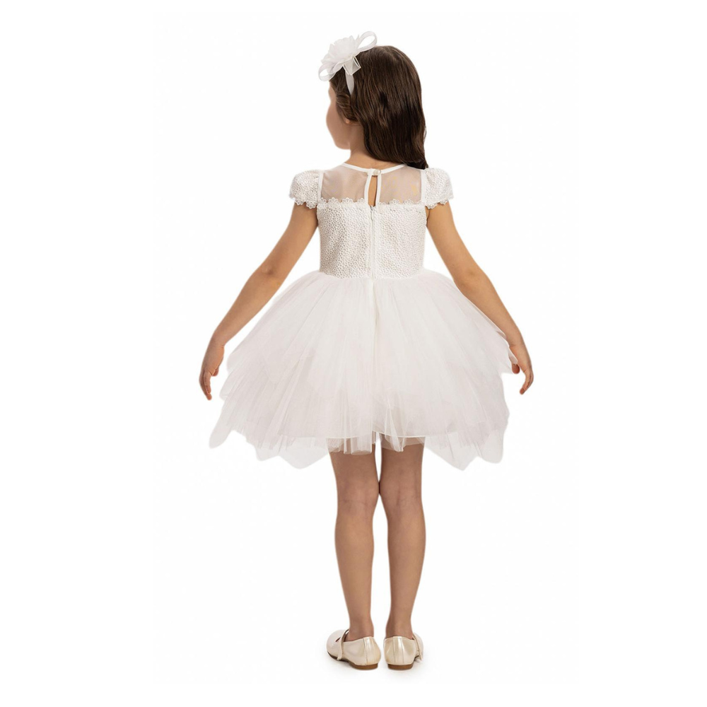 Via Bambino Baby Girl's Sparkle Tulle Dress - White