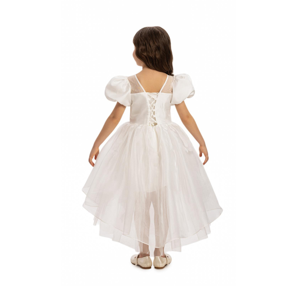 Via Bambino - Girl's Hi-Low Organza Flower Dress