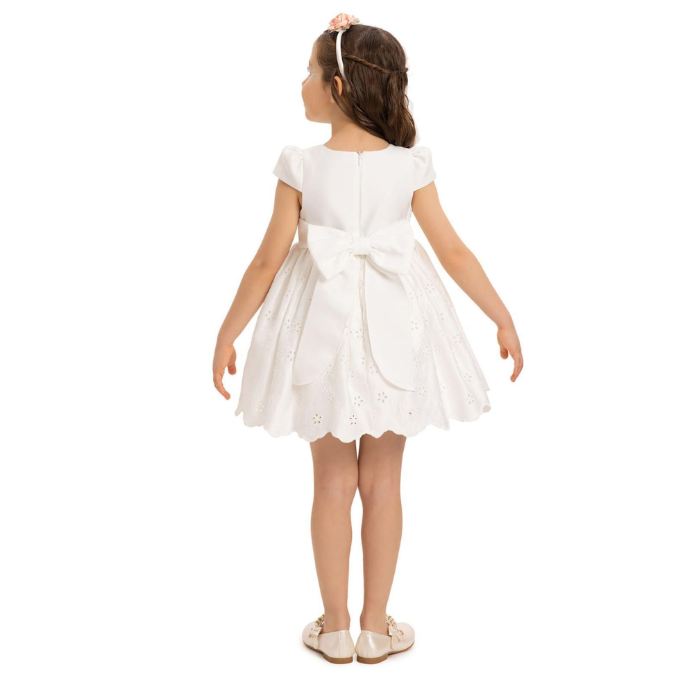 Via Bambino - Baby Girl's Lovely Embroidered Dress - White