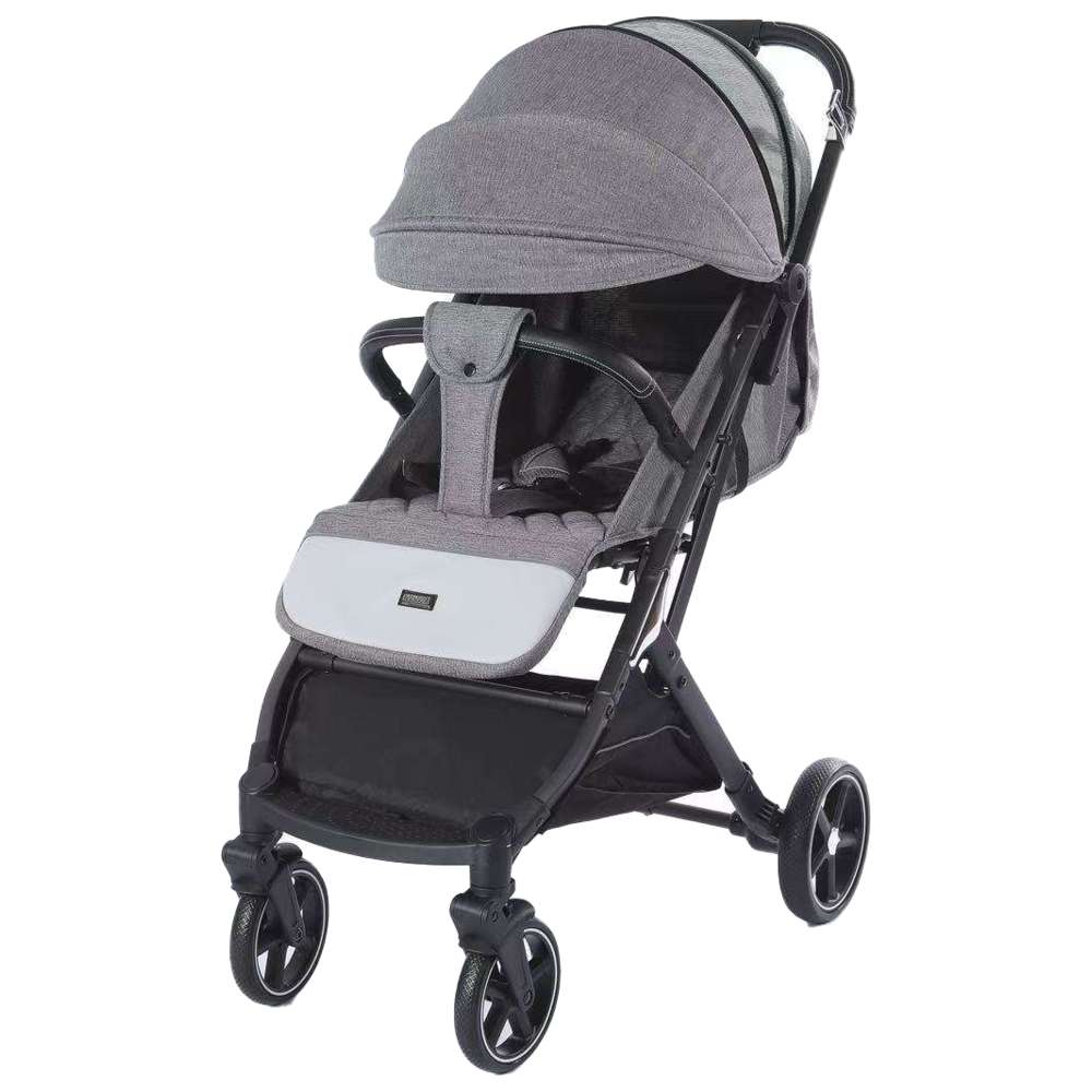 بورباي - عربية أطفال قابلة للطي للسفر - رمادي