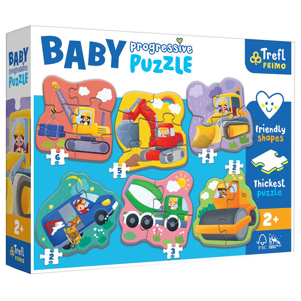 Trefl Puzzle - Baby Progressive Vehicles Puzzle - 22pcs