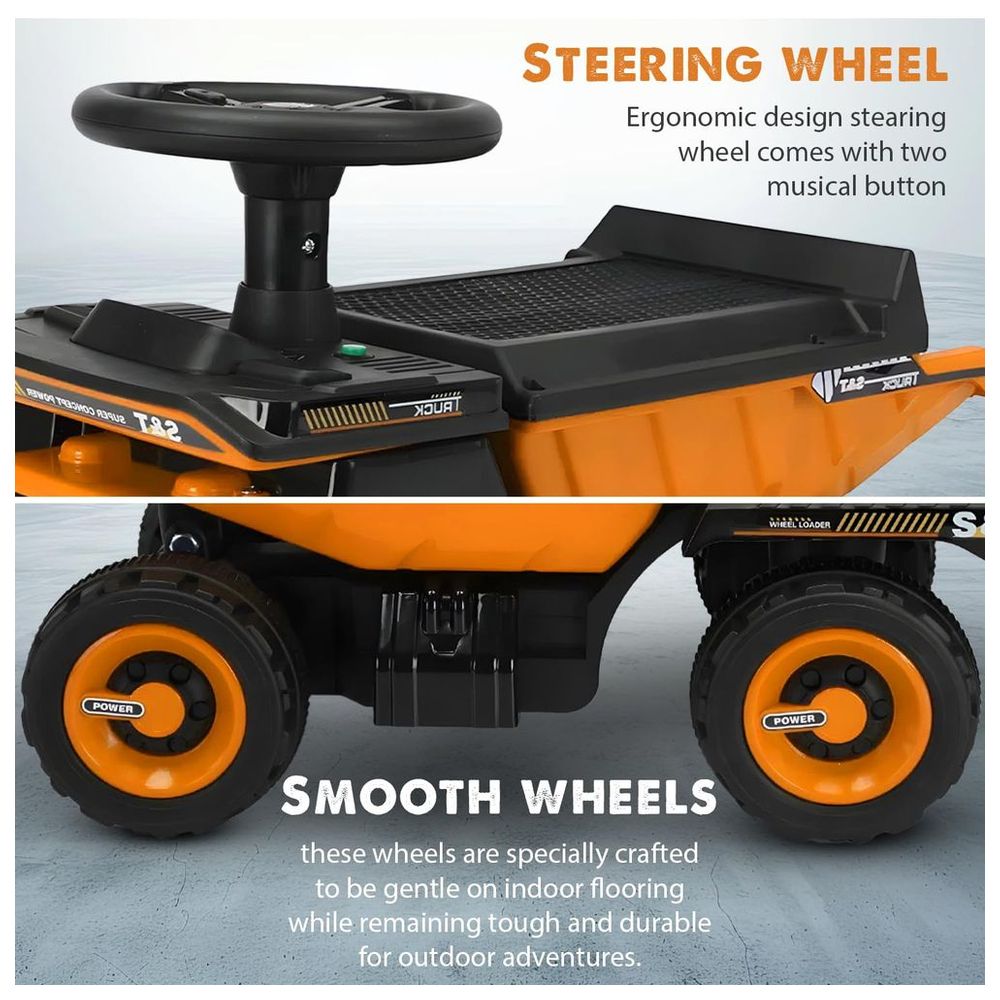 بايبي - سيارة أطفال كروزر تراك للركوب - برتقالي