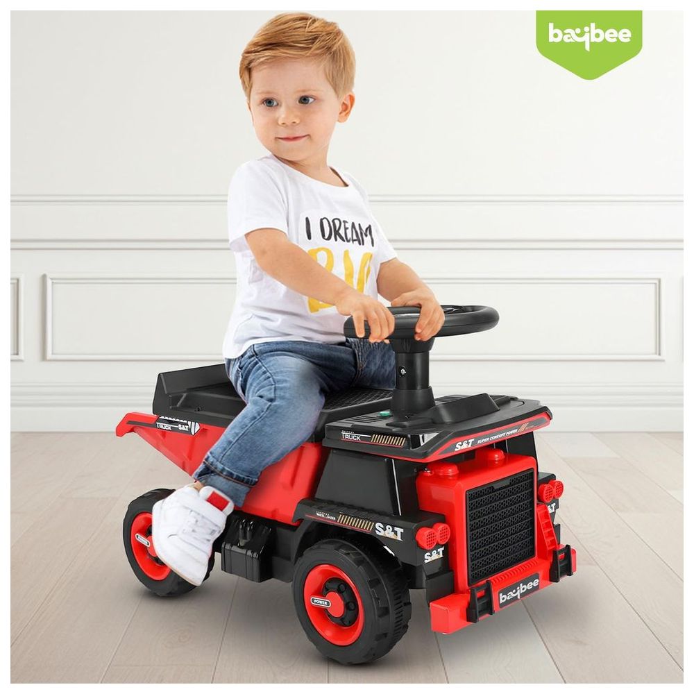 بايبي - سيارة أطفال كروزر تراك للركوب - أحمر