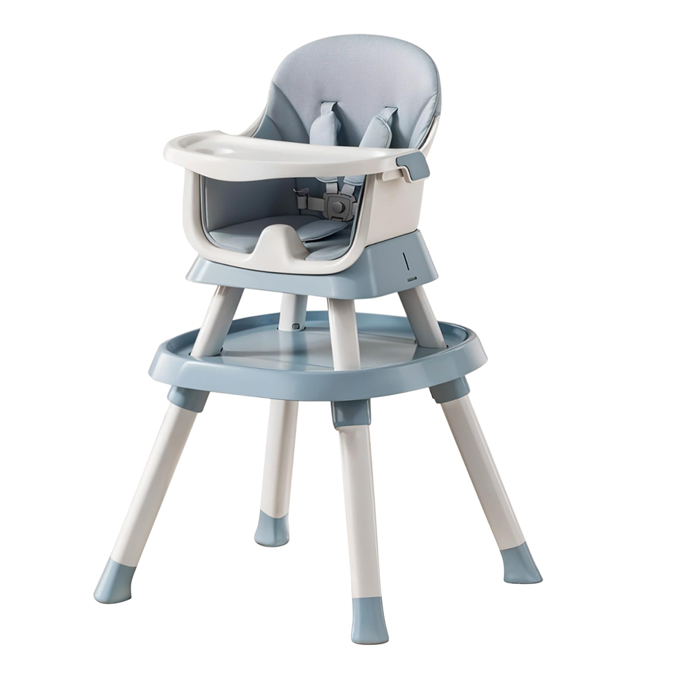 بايبي - كرسي طعام للأطفال 6 في 1 قابل للتحويل - أزرق