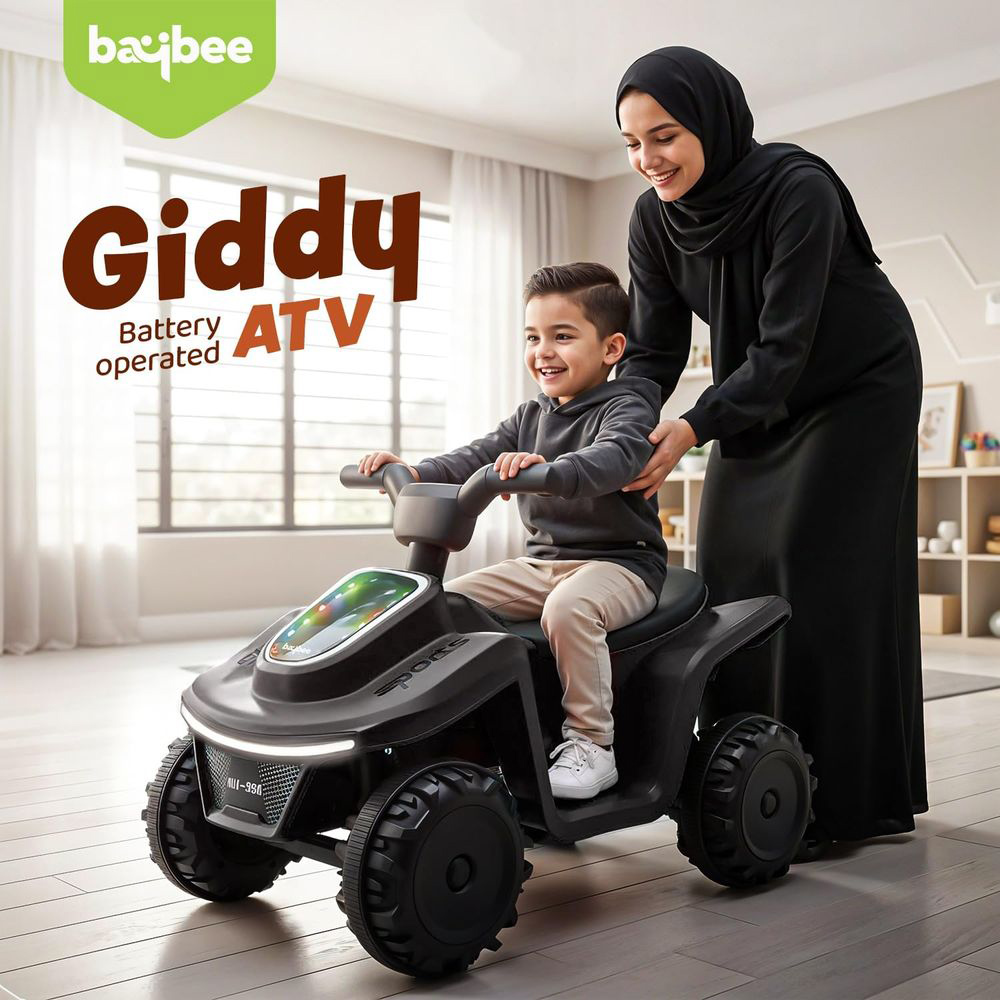بايبي - دراجة أطفال رباعية الدفع دينو تعمل بالبطارية