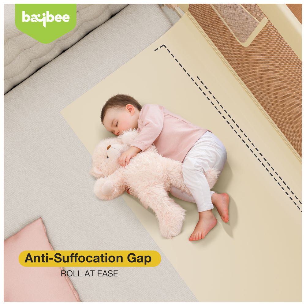 بايبي - حاجز حماية مهد للأطفال - بيج - 150×80 سم
