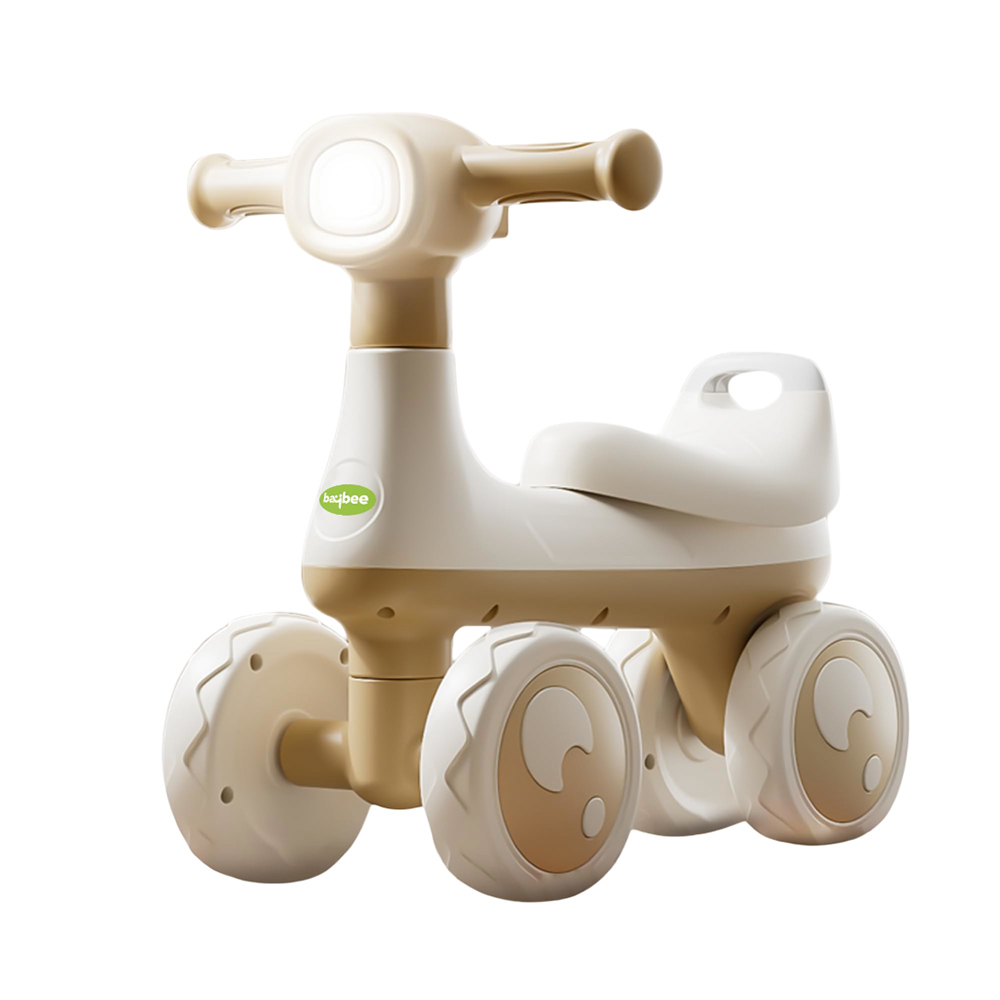 بايبي - سيارة ركوب للأطفال ويجل - أبيض/بيج
