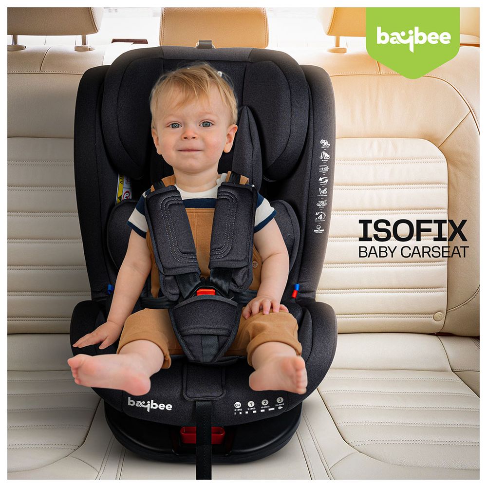 بايبي - كرسي سيارة قابل للتحويل للأطفال - أسود