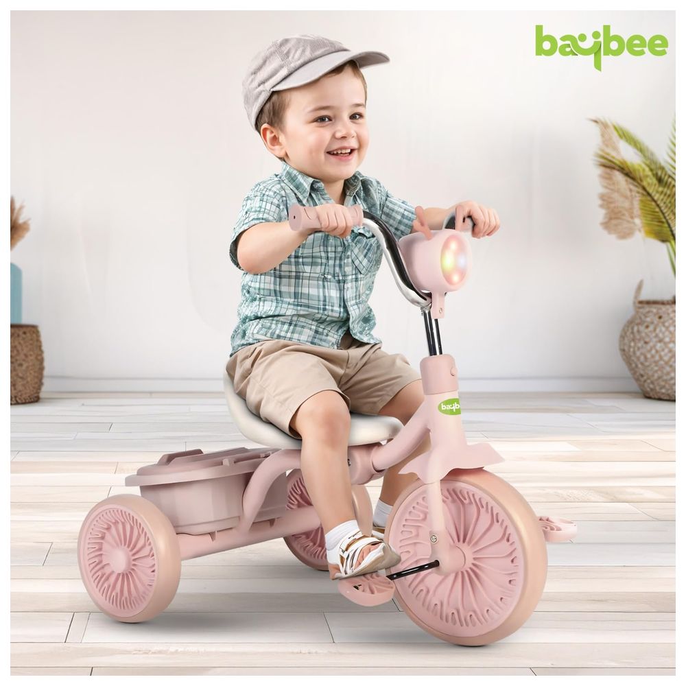 بايبي - دراجة ثلاثية للأطفال قابلة للطي تريكي - زهري