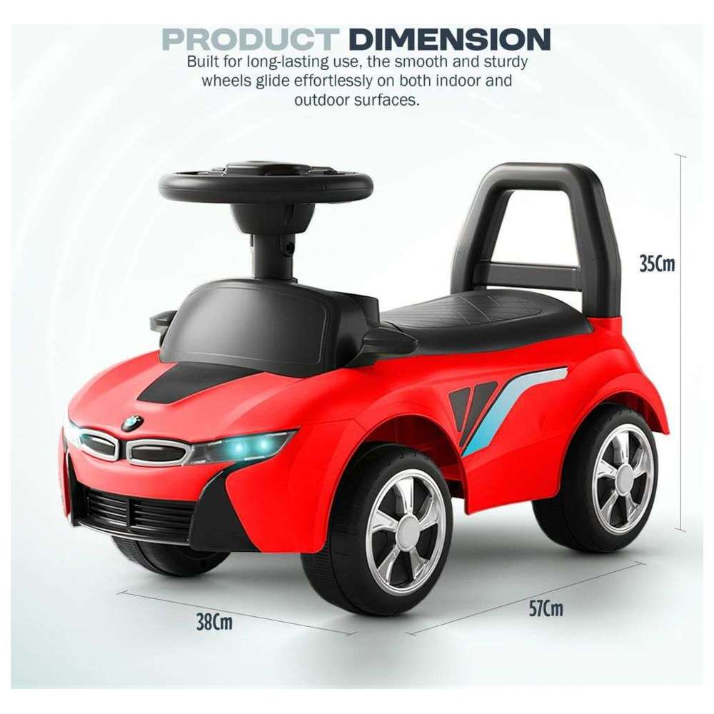 بايبي - سيارة دفع وركوب للأطفال ستريك - أحمر