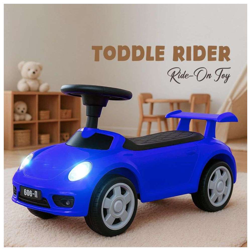 بايبي - سيارة دفع وركوب للأطفال الصغار - أزرق
