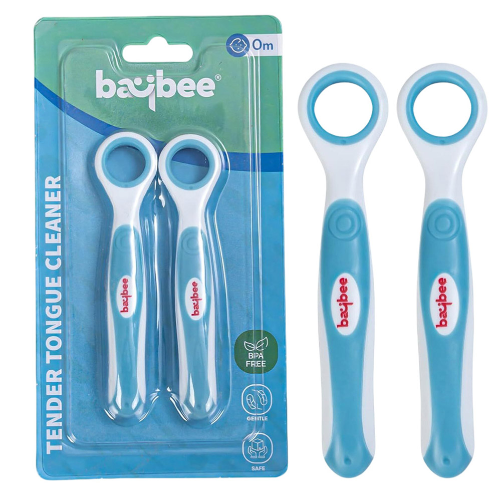 بايبي - منظف لسان سيليكون لطيف للأطفال - عدد 2