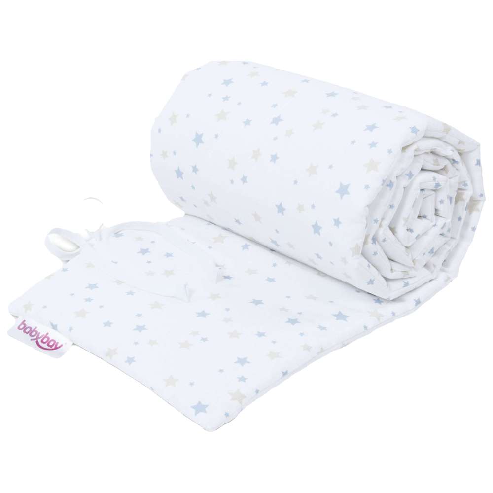 Babybay - Babynest Pique - White Starsmix Sand/Azure