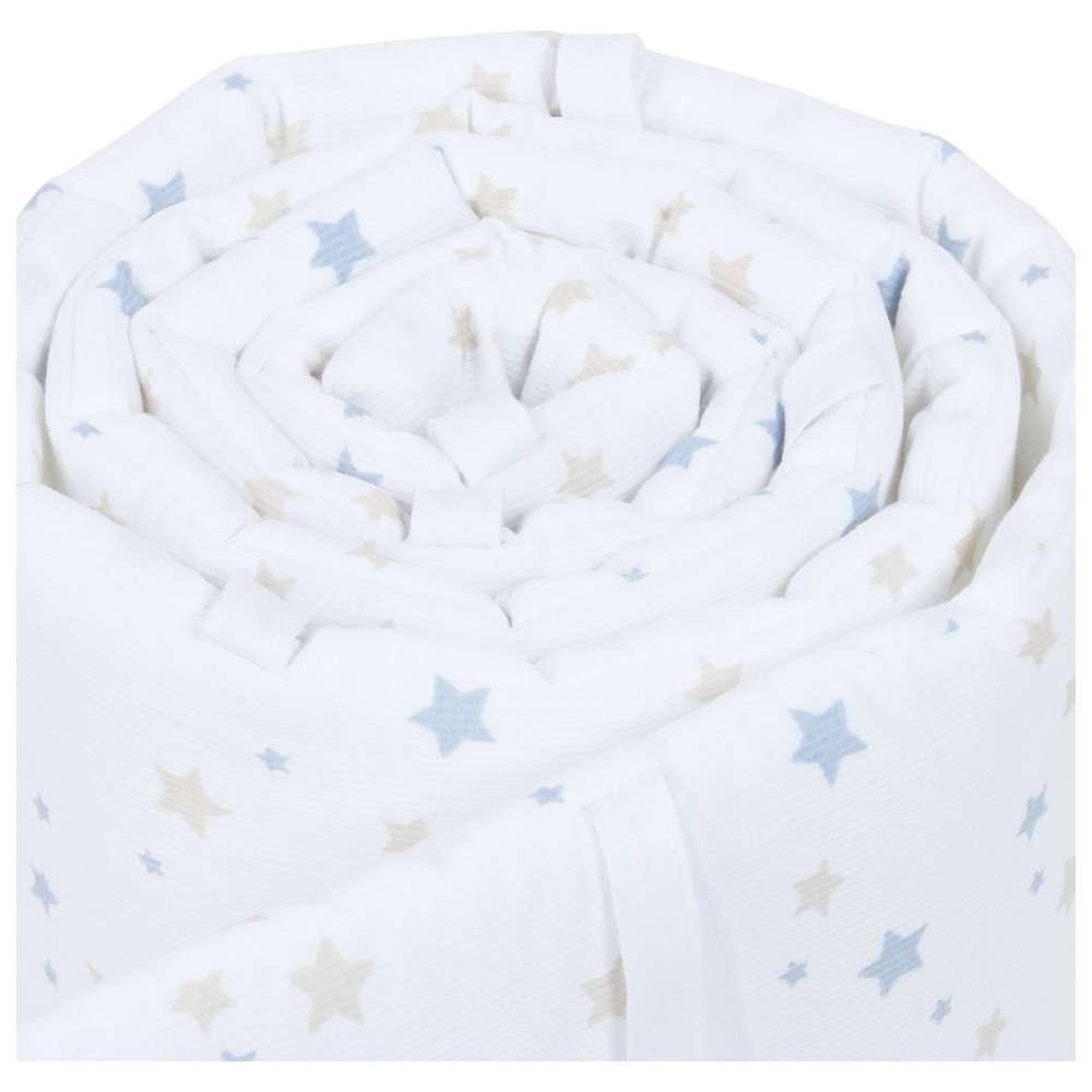 Babybay - Mesh-Pique Babynest - White Starsmix Sand/Azure