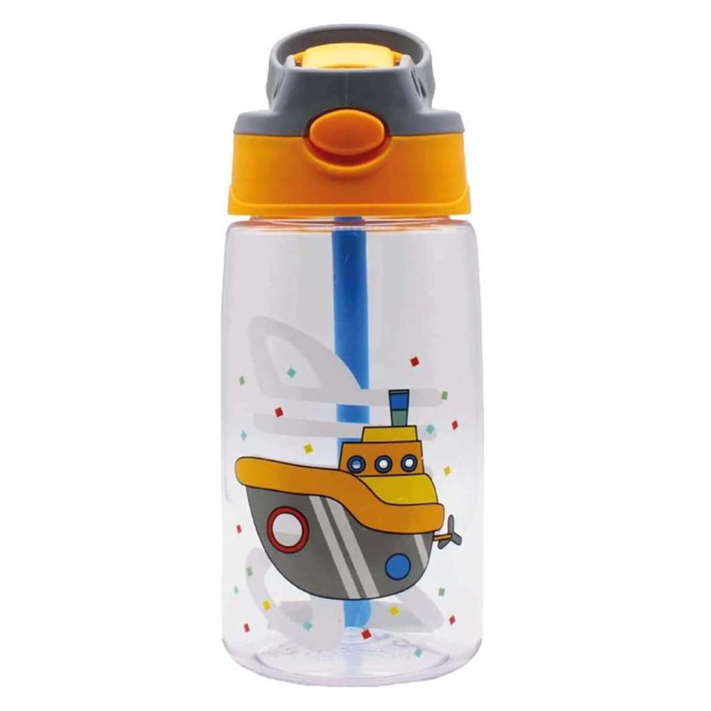 Snack Attack - BPA-Free Water Bottle w/ Spill Straw - Ship - 480 ml