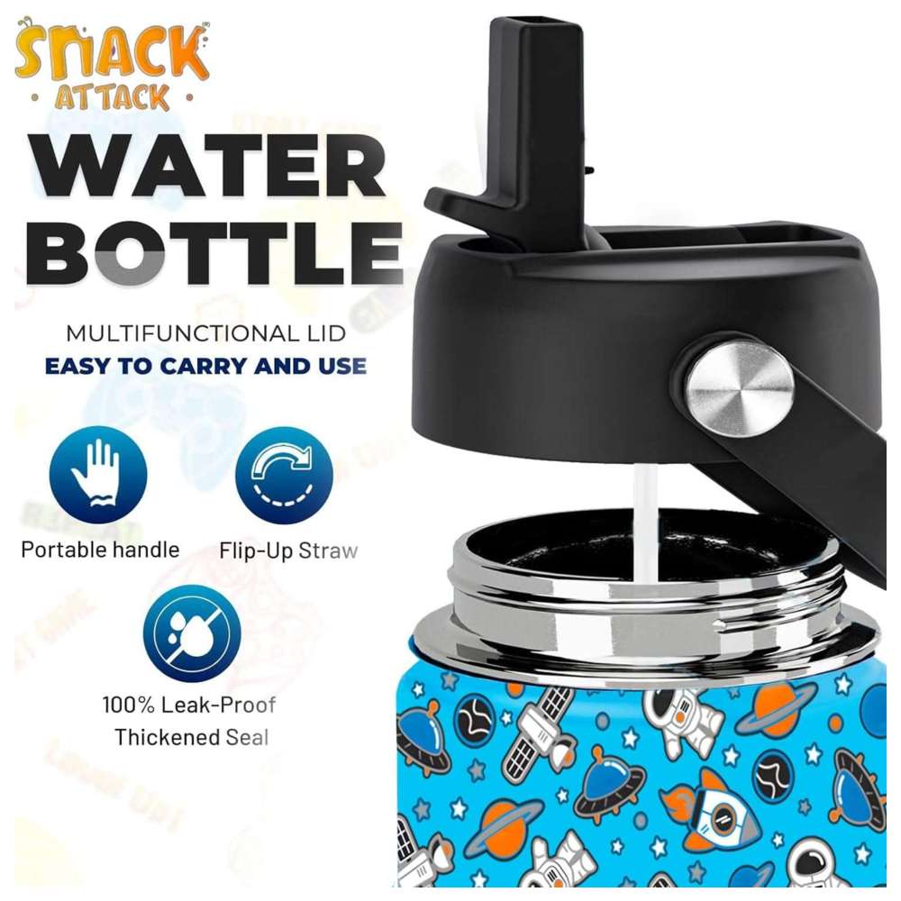 Snack Attack - Insulated Water Bottle - Astro - Sky Blue - 350 ml