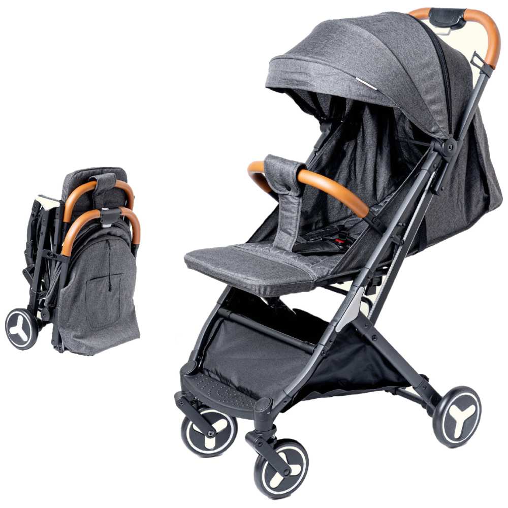 مولودي - عربة سفر مع ناموسية - أسود