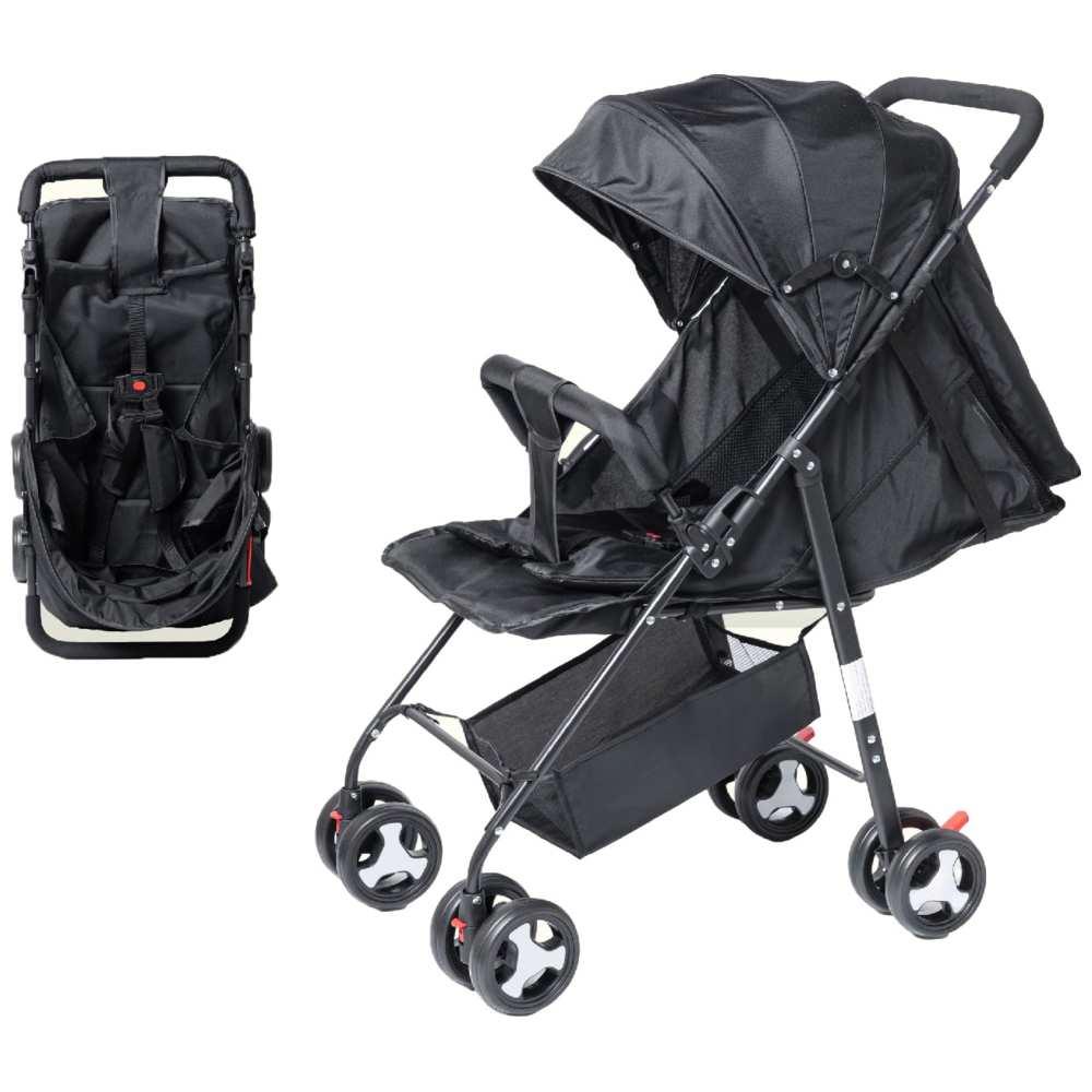 مولودي - عربة أطفال - أسود