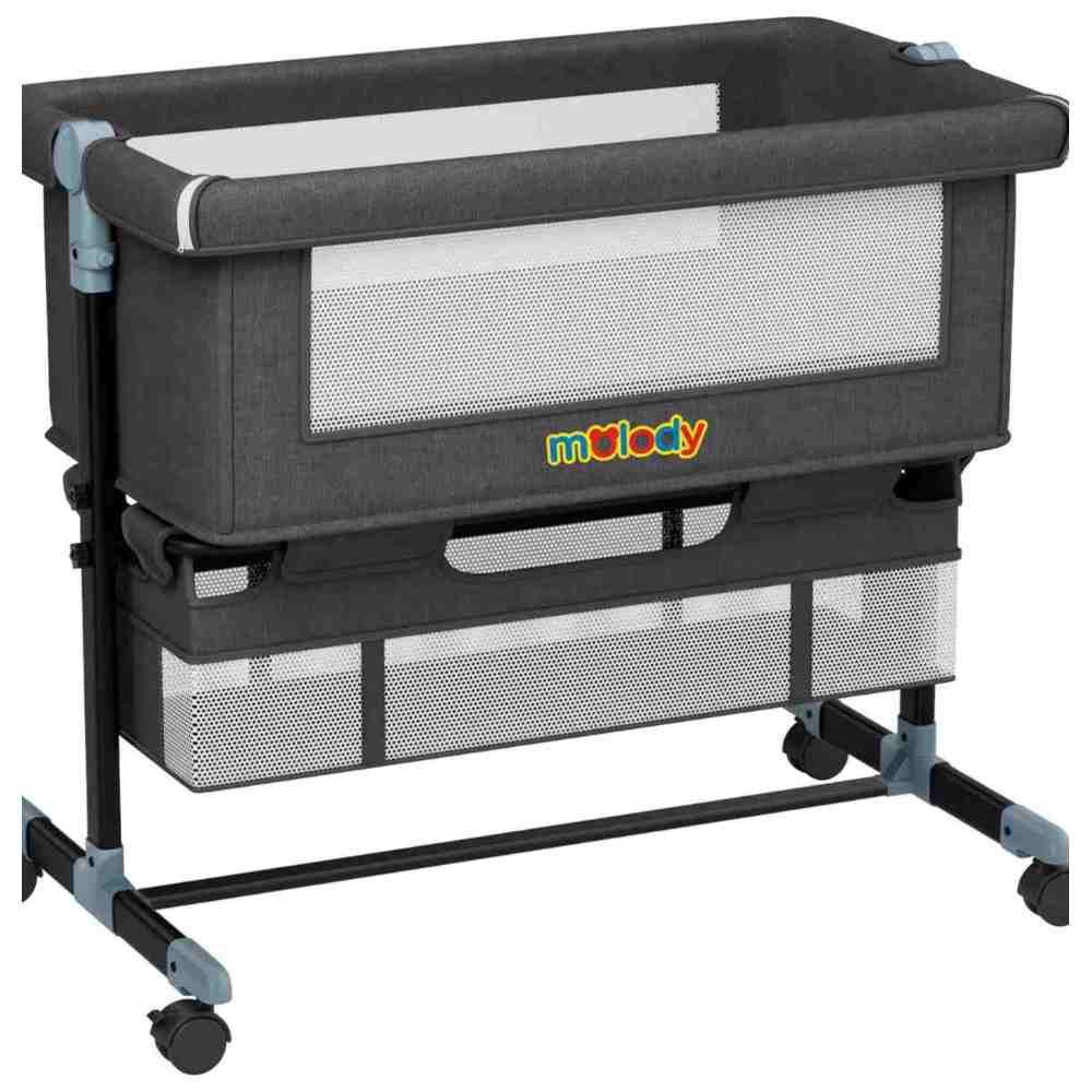 مولودي - سرير أطفال محمول - أسود