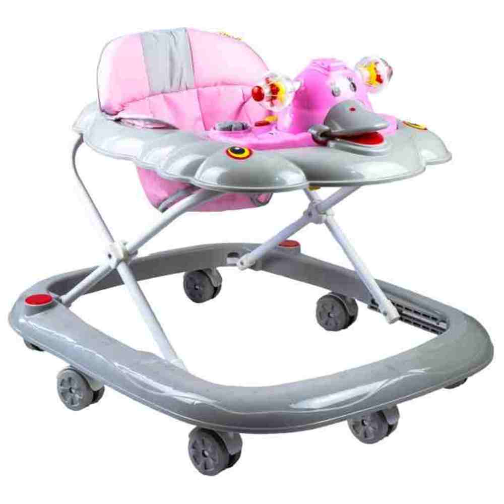 مولودي - مشاية أطفال مع مركز أنشطة - وردي