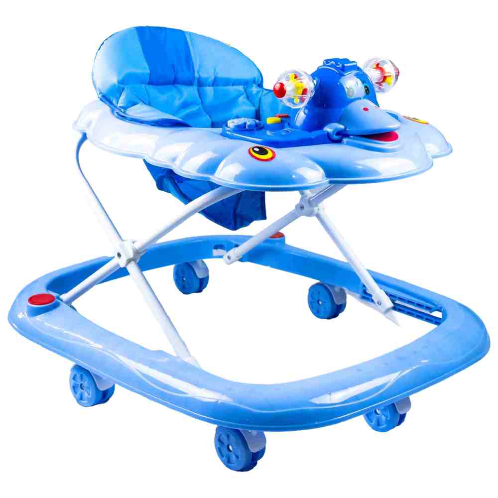 مولودي - مشاية أطفال مع مركز أنشطة - أزرق