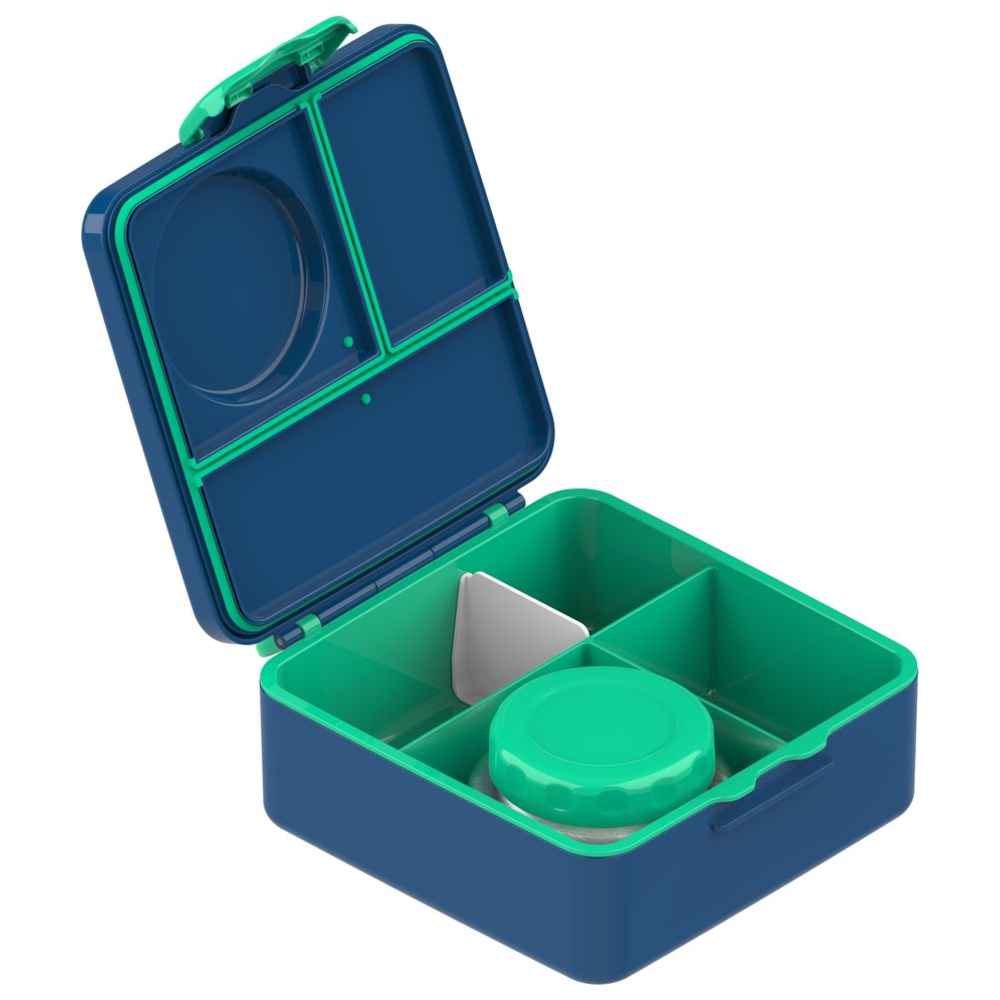 BonBon - Functional 3-4 Compartment Leakproof Lunchbox with Cutlery and Food Jar - Green Dino