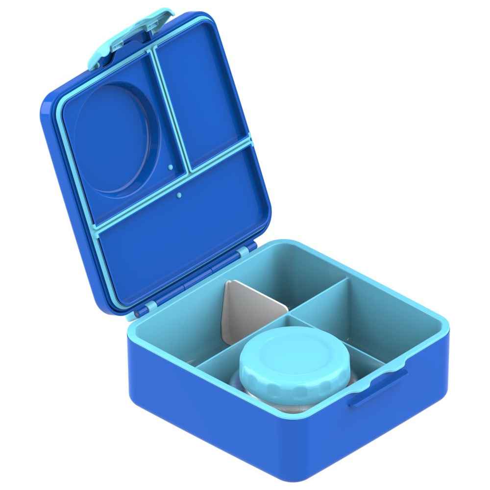 BonBon - Functional 3-4 Compartment Leakproof Lunchbox with Cutlery and Food Jar - Blue Planes