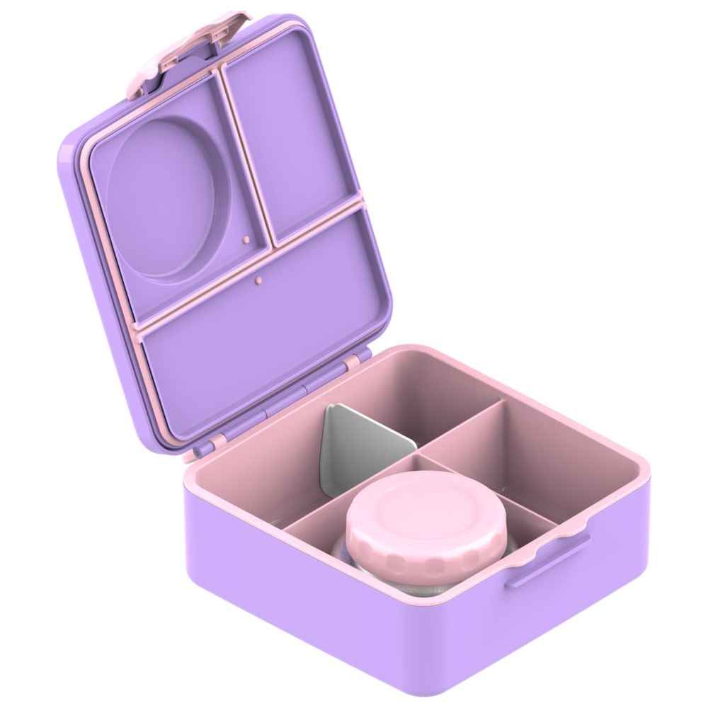 BonBon - Functional 3-4 Compartment Leakproof Lunchbox with Cutlery and Food Jar - Purple Unicorn