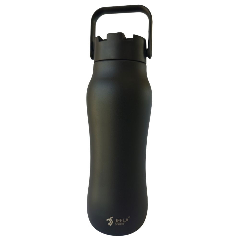 بيمبلي - زمزمية ترمس معزولة بالتفريغ من الهواء - أسود سادة - 709 مل