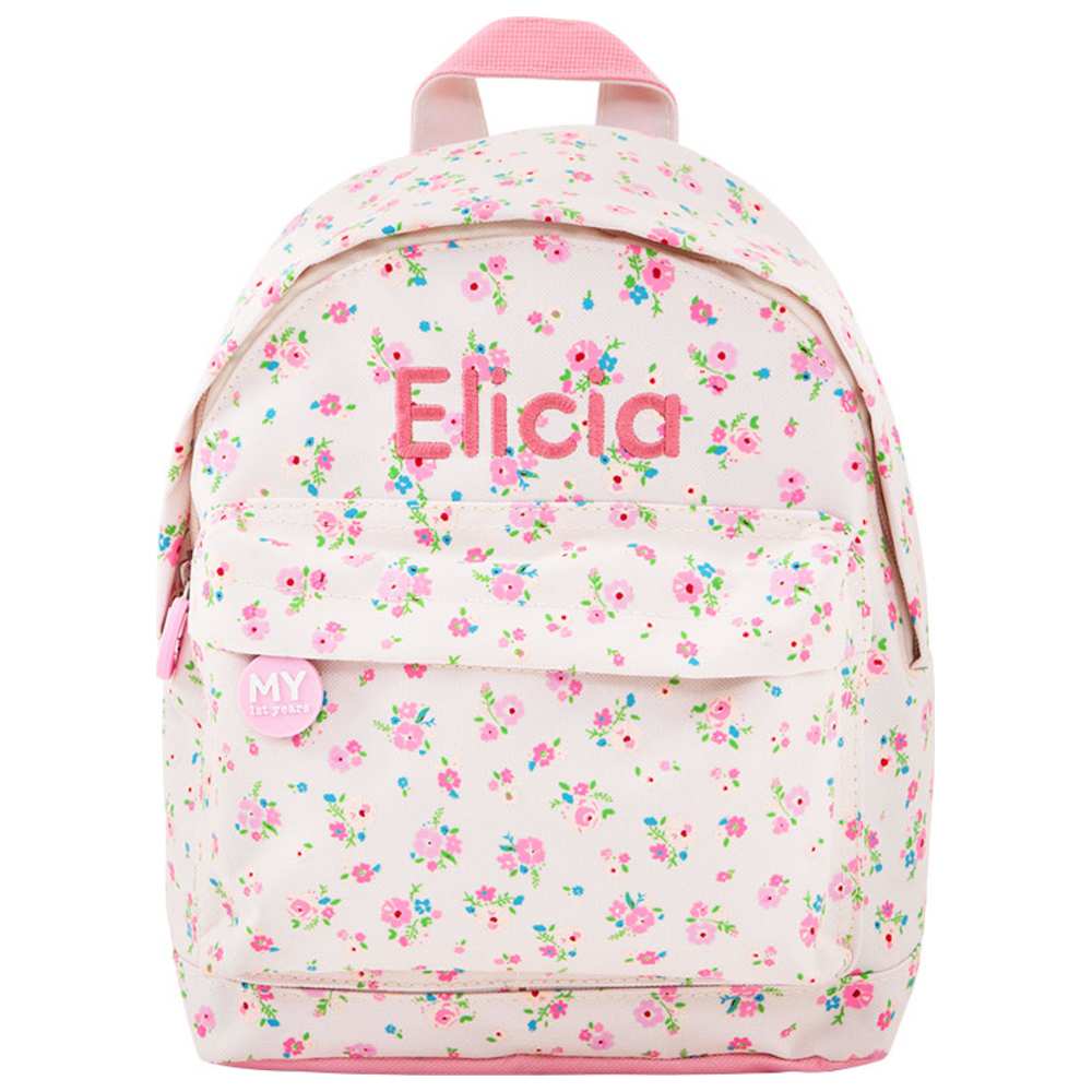 My 1st Years - Personalised Ditsy Backpack - Pink - 10.23-Inch
