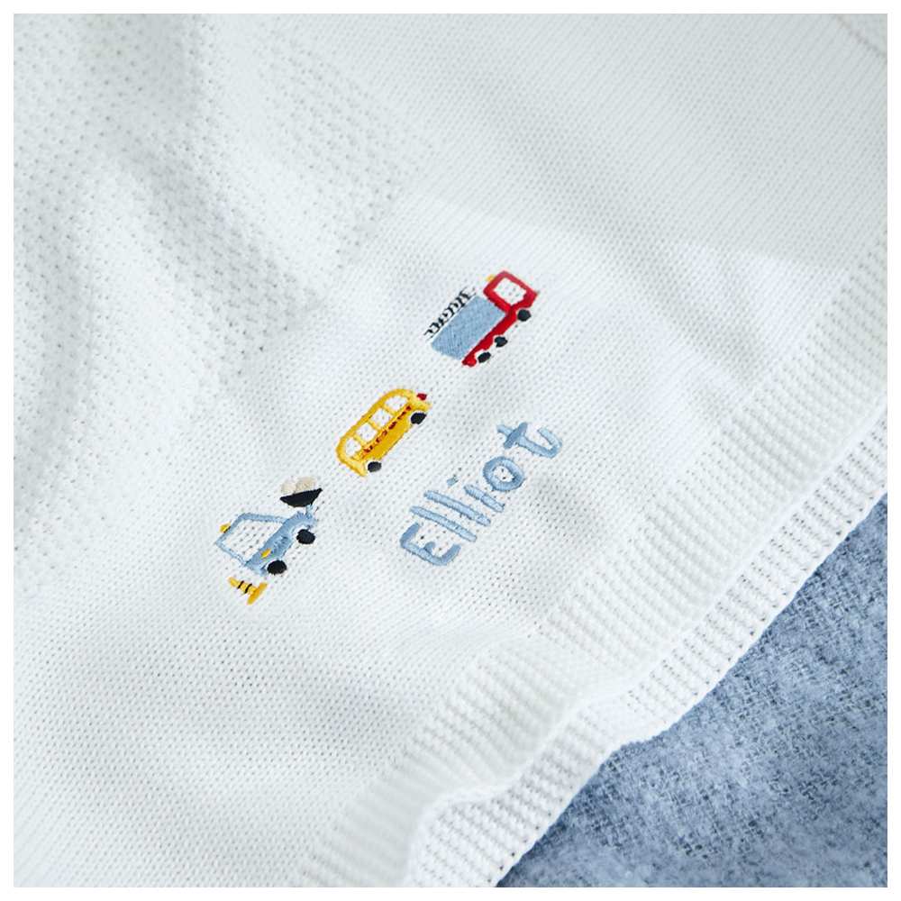 My 1st Years - Personalised Transport Shawl - White