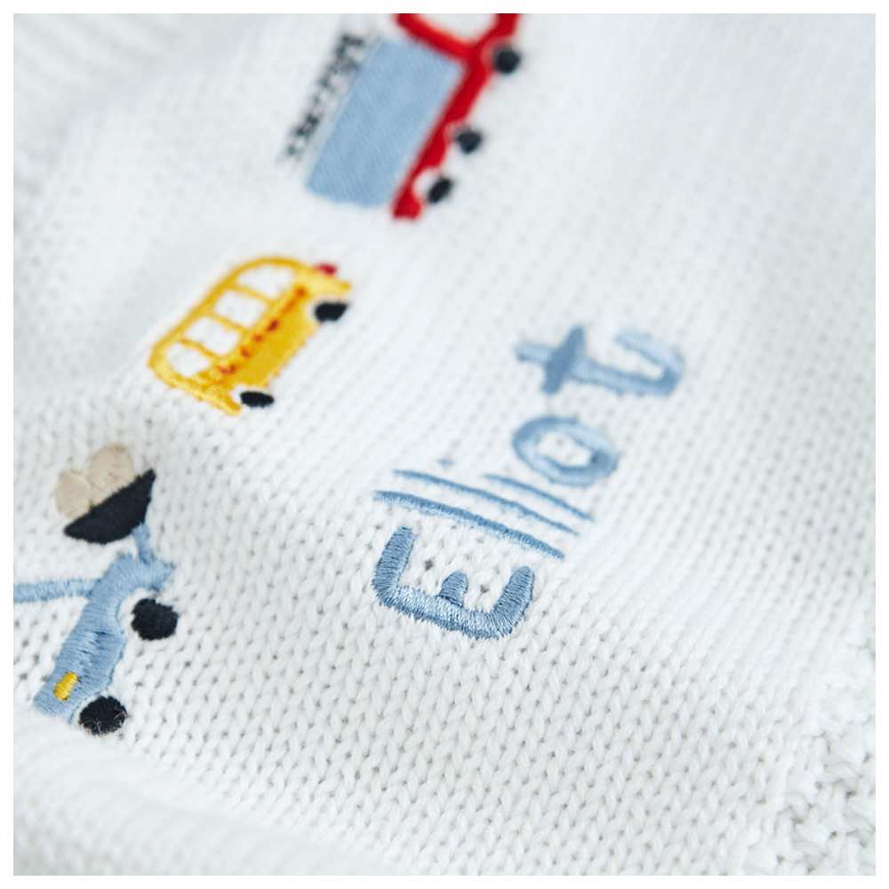 My 1st Years - Personalised Transport Shawl - White