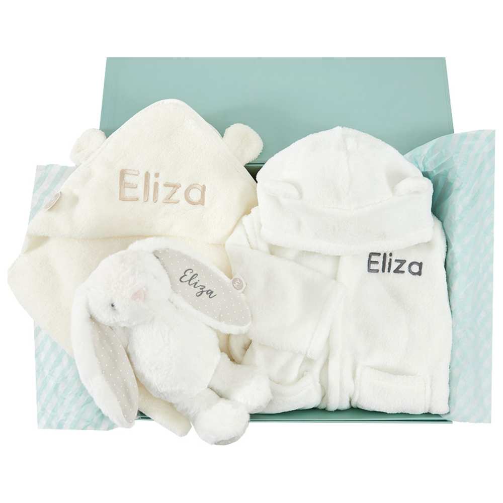 My 1st Years - Kid's Personalised Splash Snuggle & Cuddle Set - Ivory - 3 Pcs