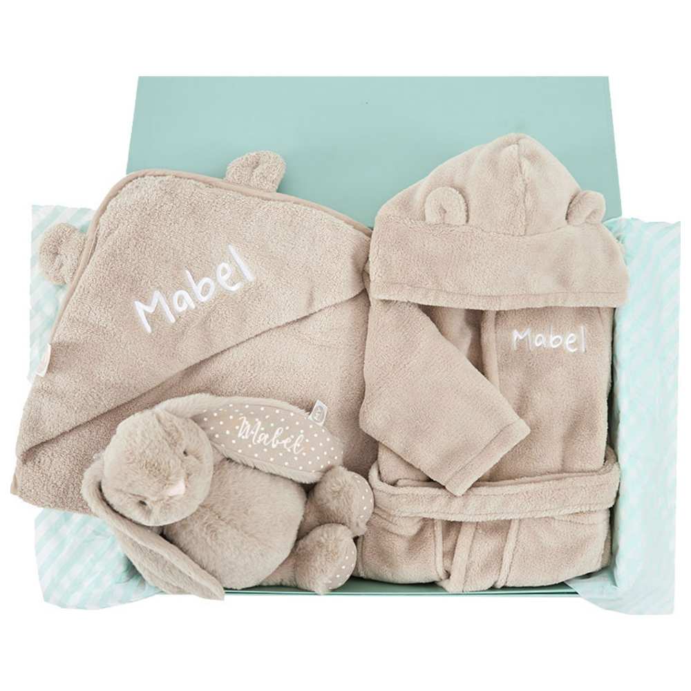 My 1st Years - Kid's Personalised Splash Snuggle & Cuddle Set - Oatmeal - 3 Pcs