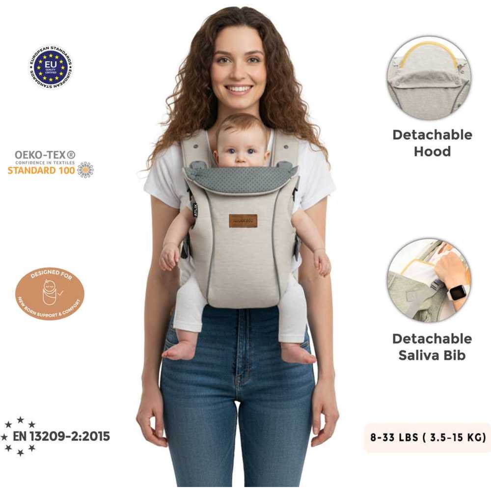 Neobreez Atlix 3-In-1 Convertible Baby Carrier, Newborn-Toddler - Beige