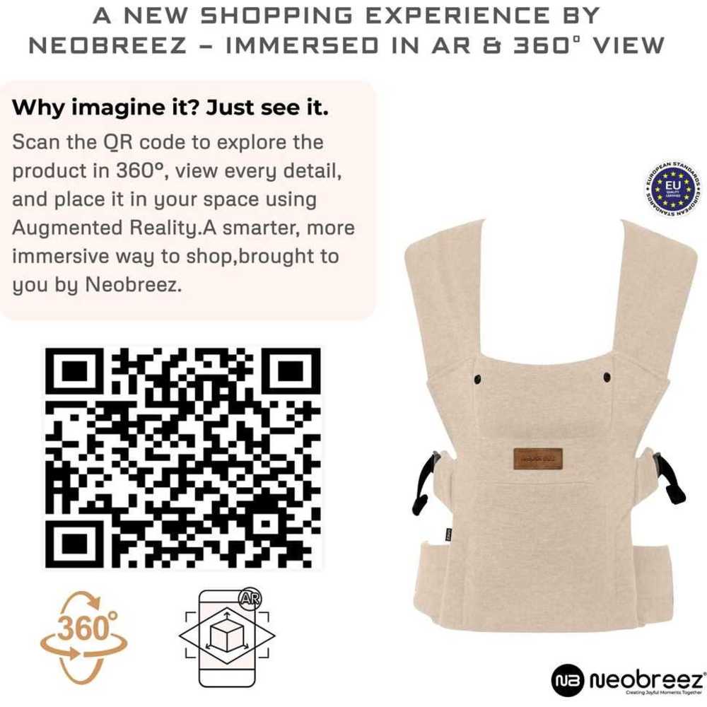 Neobreez Zavii Convertible Baby Carrier, Newborn-Toddler - Cream