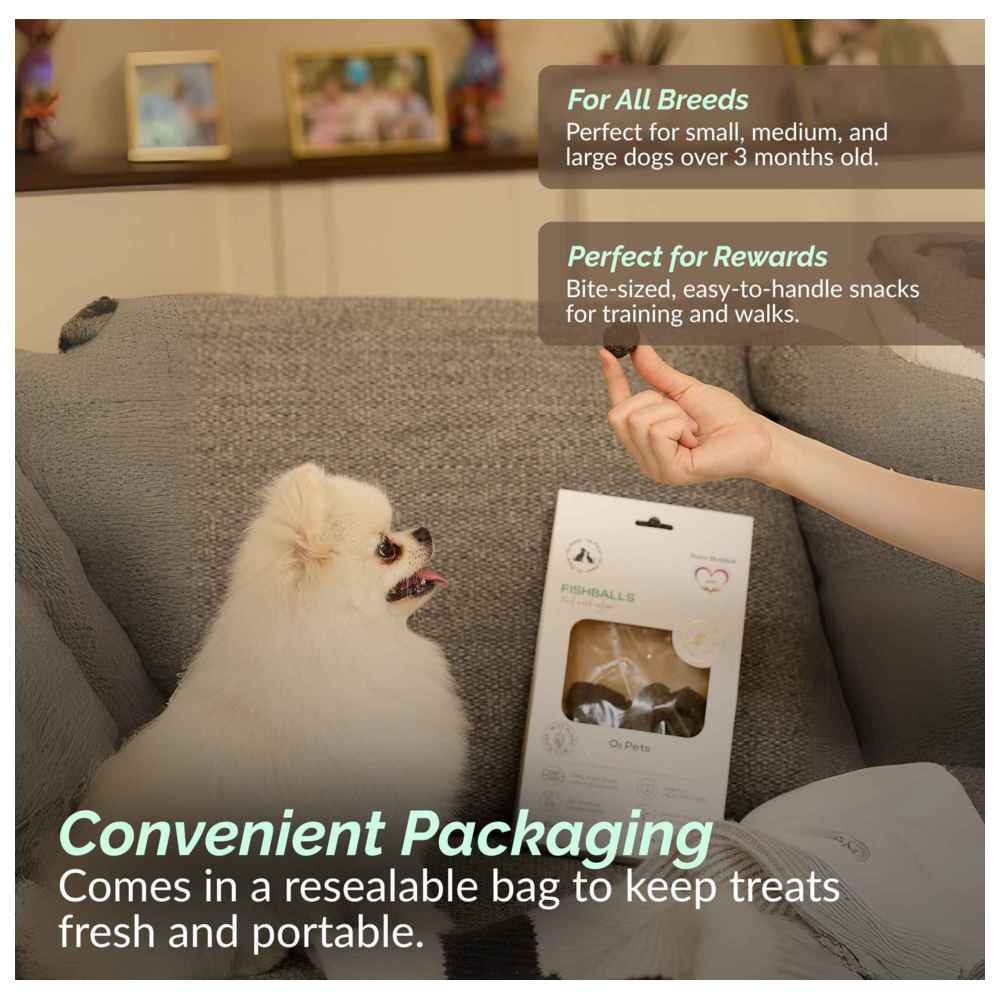 O2 Pets - Dog Treats - Cod Fish Balls - 90 gm