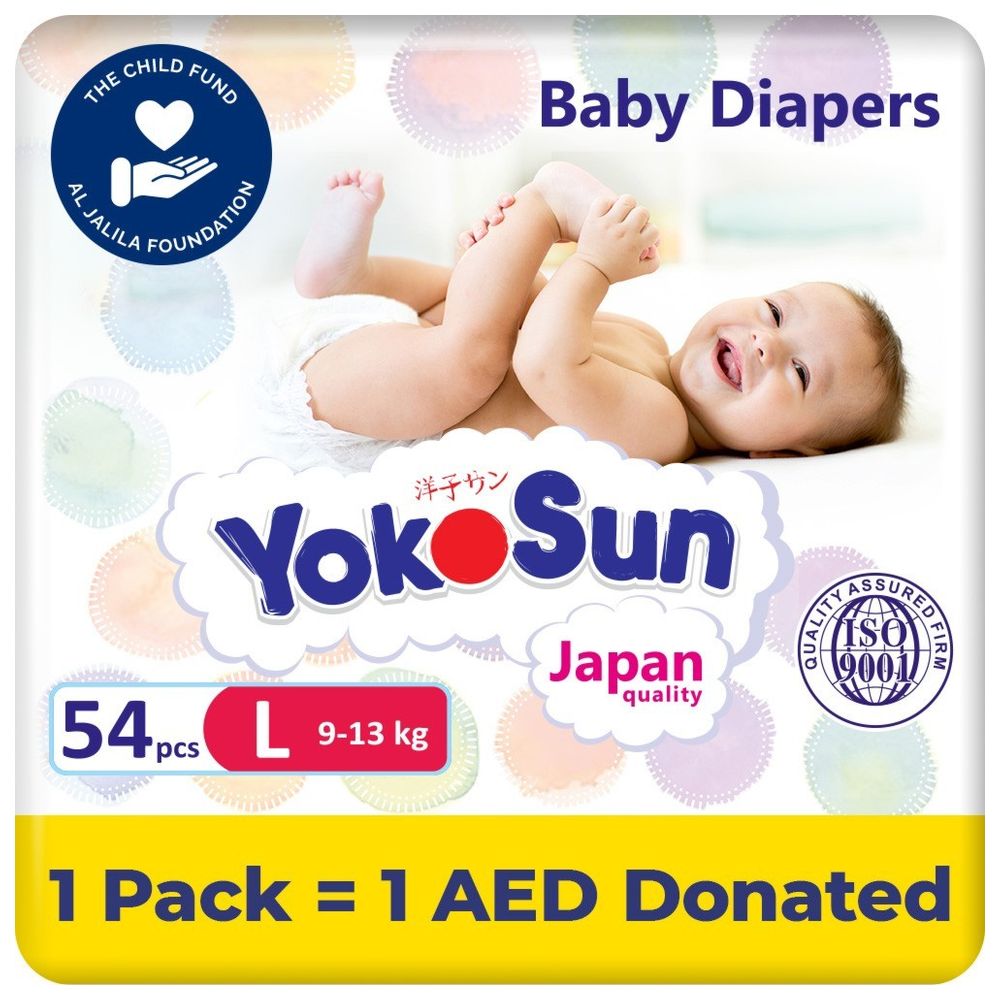 Yokosun - Baby Diapers - Size 4 Large - 9-13 kg - 54 Pcs
