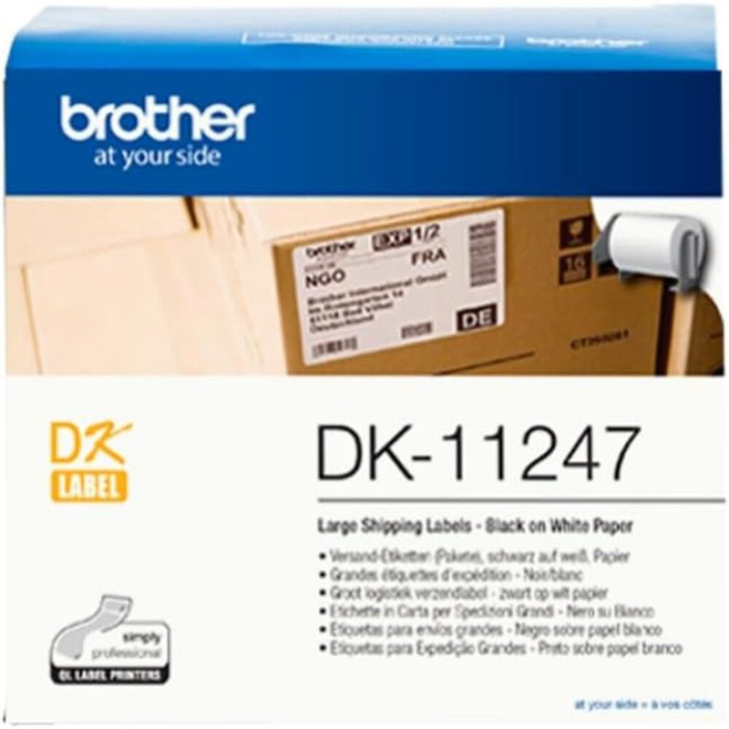 Brother - Large Shipping Labels - Black On White - 180 Pcs