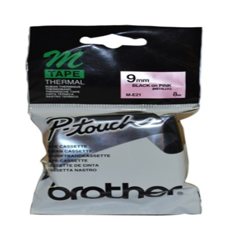 Brother - Label Tape Cassette - Black On Pink - 9 mm