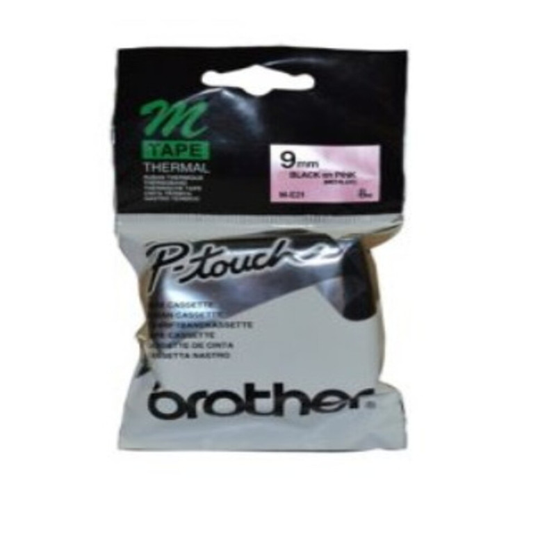 Brother - Label Tape Cassette - Black On Pink - 9 mm