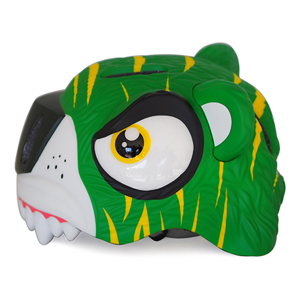 Crazy Safety - Bicycle Helmet - Tiger - Green - 49-55cm