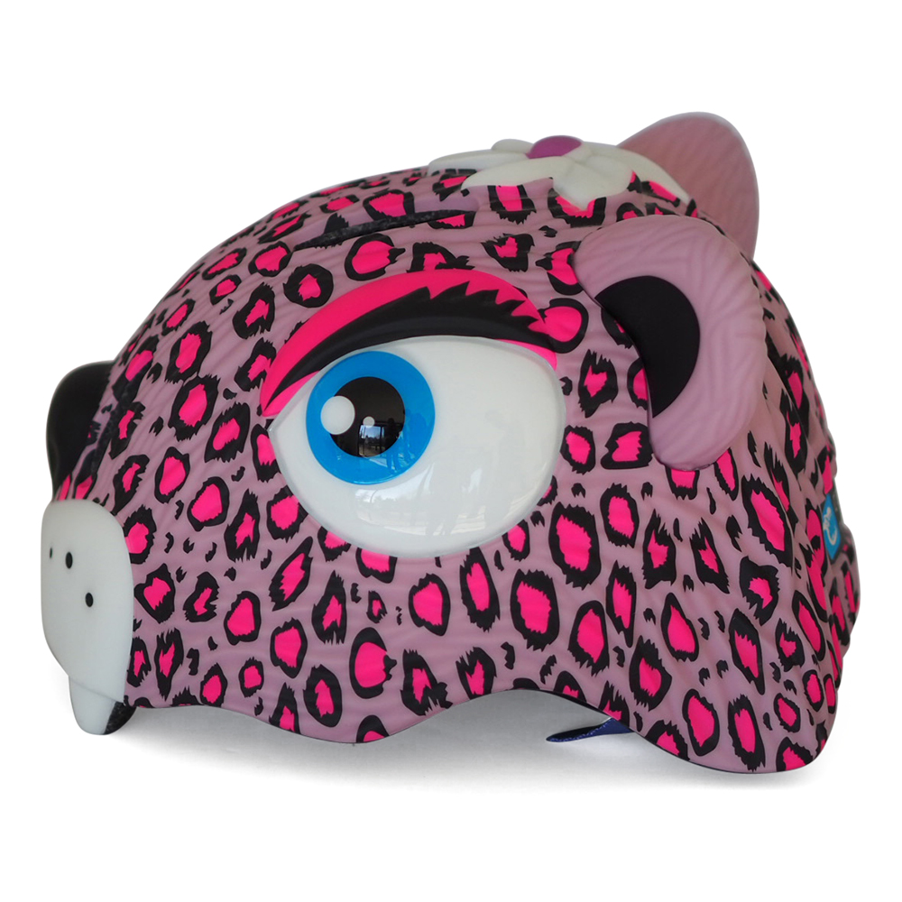 Crazy Safety - Bicycle Helmet - Leopard - Pink - 49-55cm