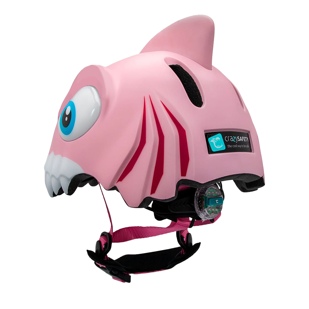 Crazy Safety - Bicycle Helmet - 49-55cm - Shark - Pink