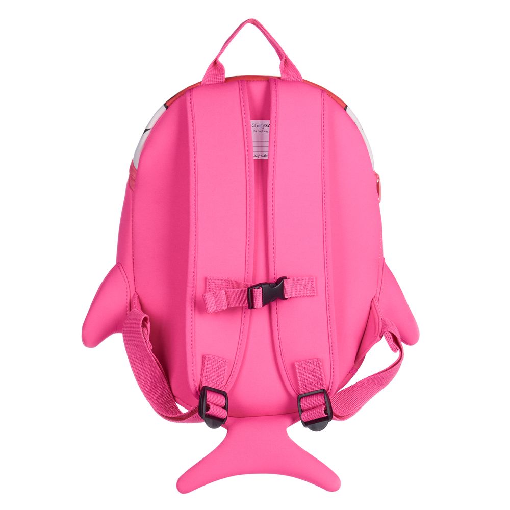 Crazy Safety - Children Backpack - Shark - Pink - 15.7-Inch/40cm