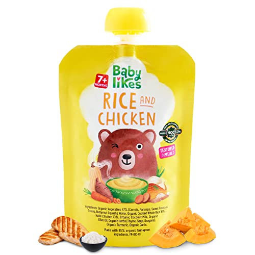 Babylikes - Rice And Chicken Baby Food Pouch Stage 2 - Pack of 12 - 130 gm