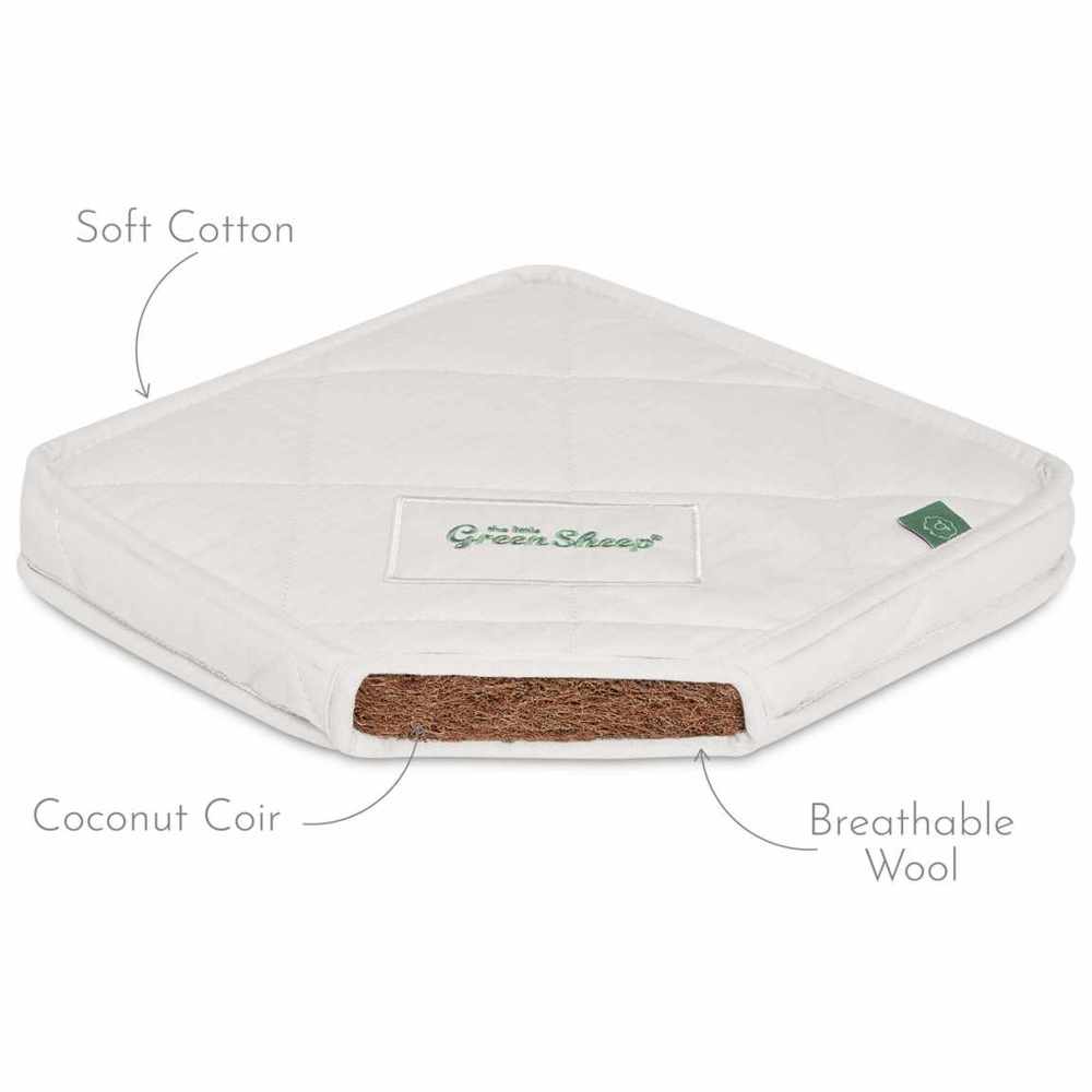 The Little Green Sheep - Natural Crib Mattress For Chicco Dream - Off-White - 53 x 83 x 6 cm