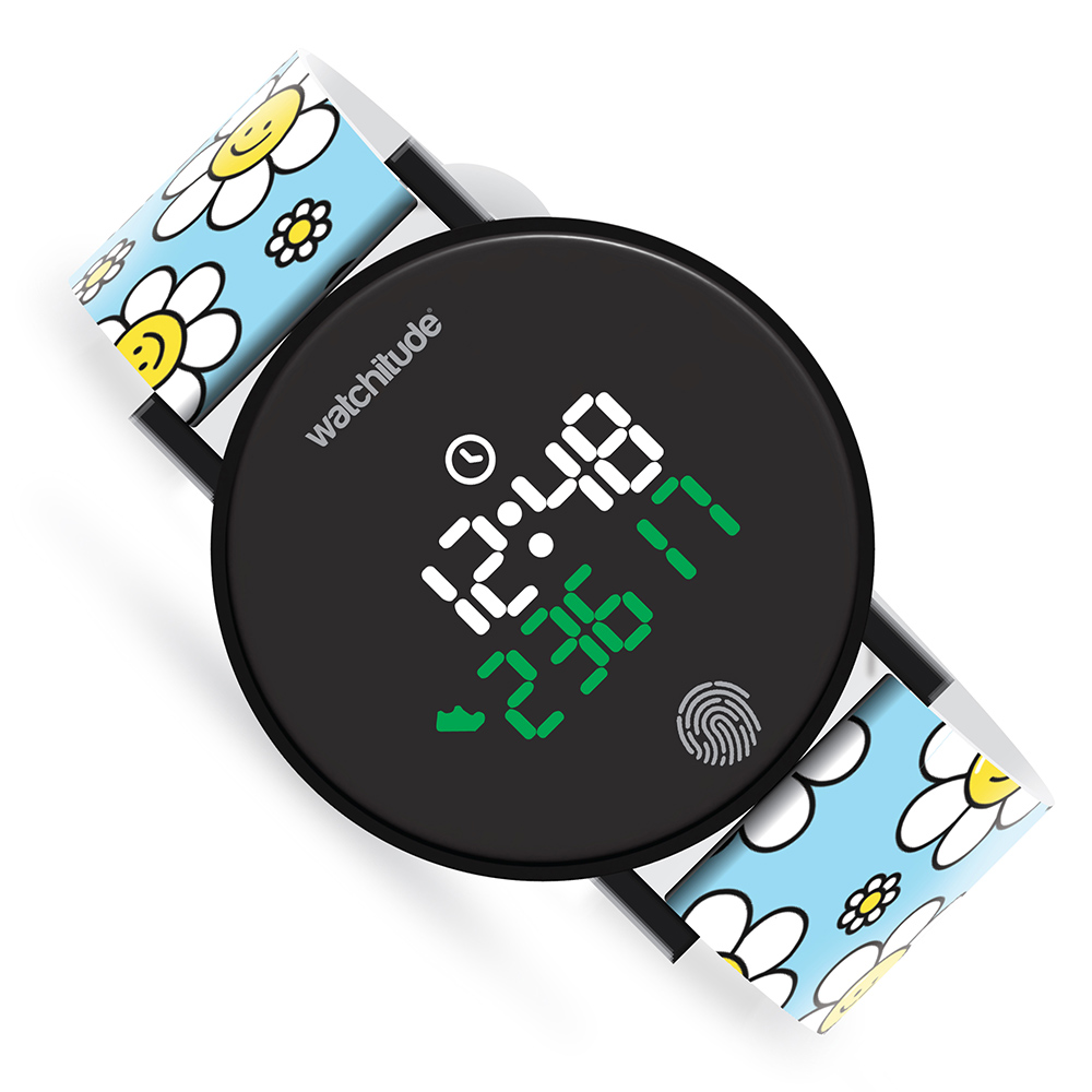 واتشيتيود - ساعة عداد الخطوات - زهور سعيدة