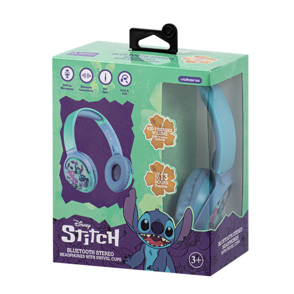 فولكانو - سماعة رأس ستيريو لاسلكية بتقنية بلوتوث مع أكواب دوّارة - ستيتش